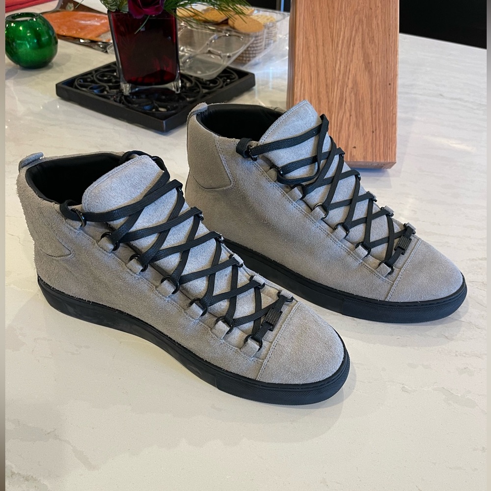 Balenciaga | Grey Suede Arena High Top